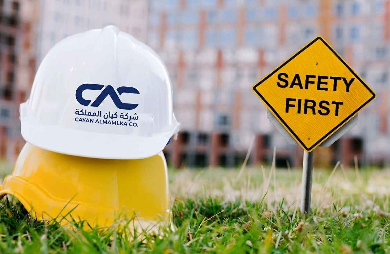Organized construction site with strong safety controls